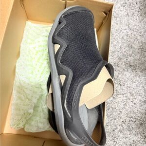 CROCS Black and Gray Sandals with Modern Design